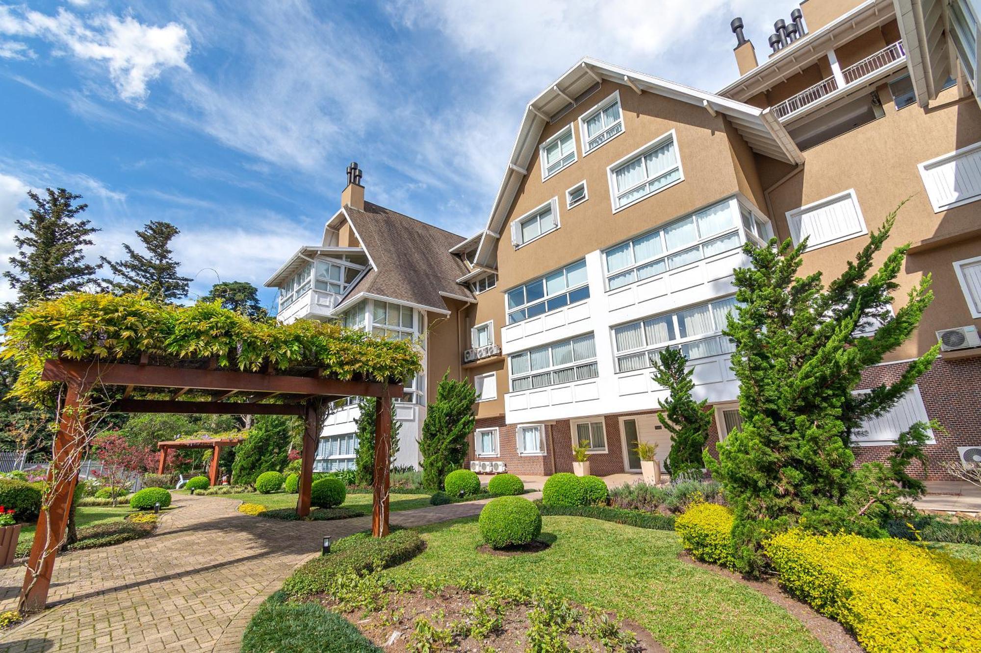 Luxuoso Apartamento Central Para 10 Pessoas Gramado Bagian luar foto