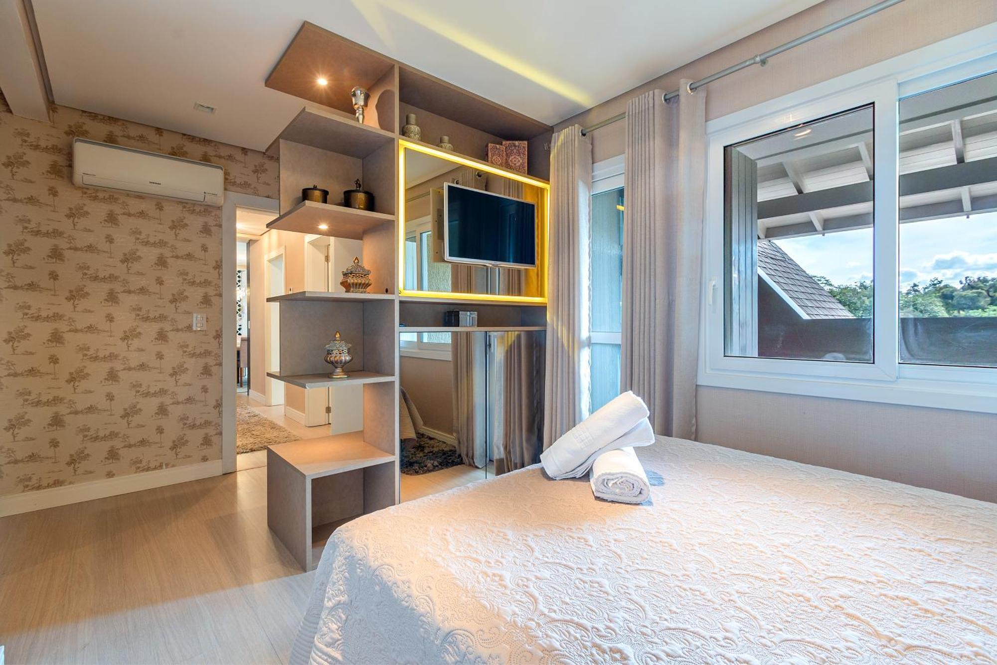 Luxuoso Apartamento Central Para 10 Pessoas Gramado Bagian luar foto