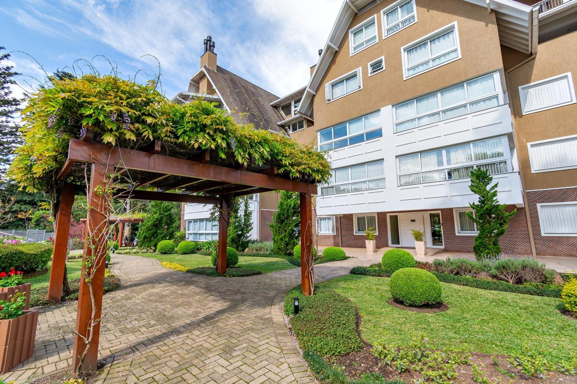 Luxuoso Apartamento Central Para 10 Pessoas Gramado Bagian luar foto