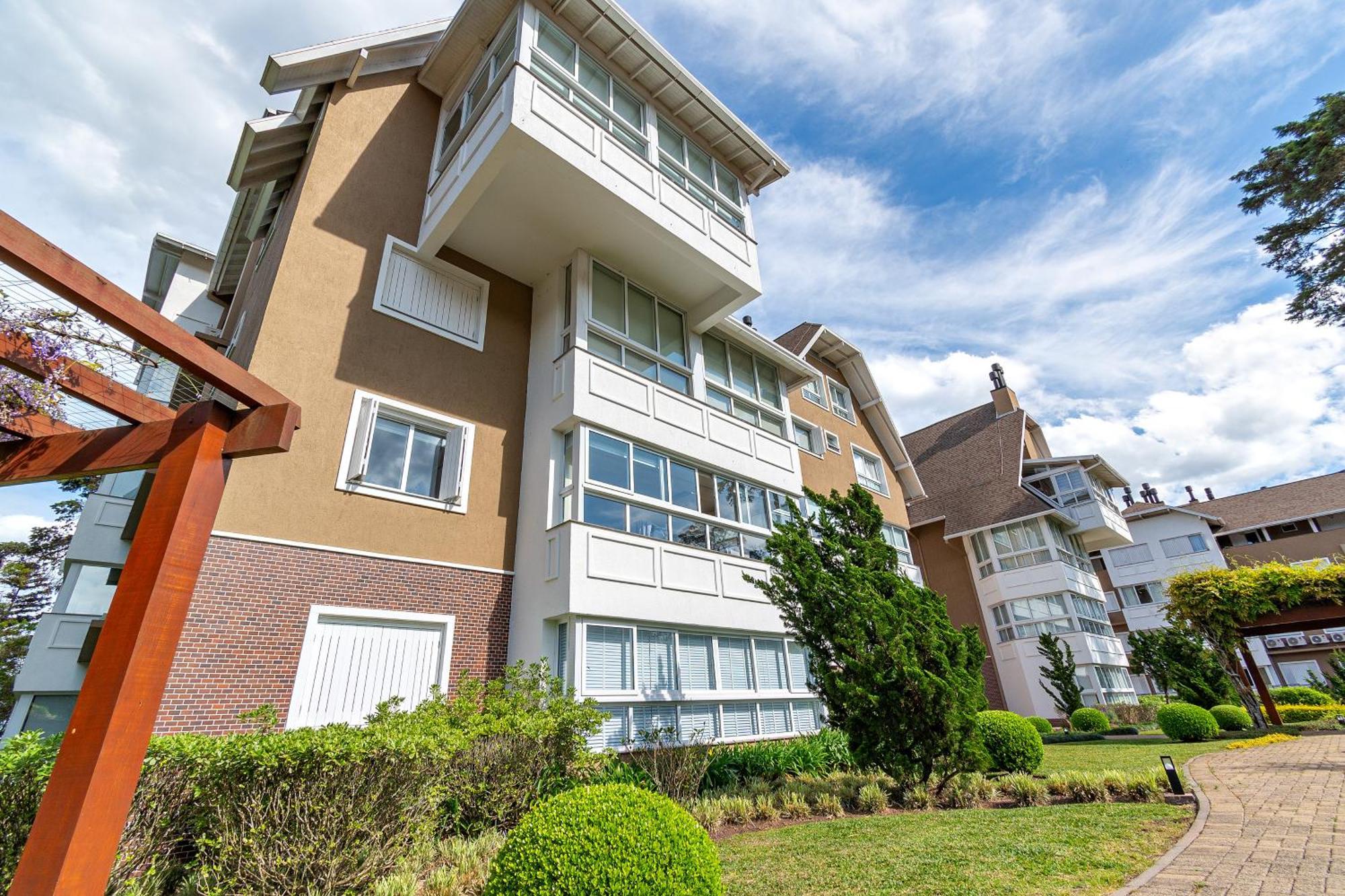 Luxuoso Apartamento Central Para 10 Pessoas Gramado Bagian luar foto